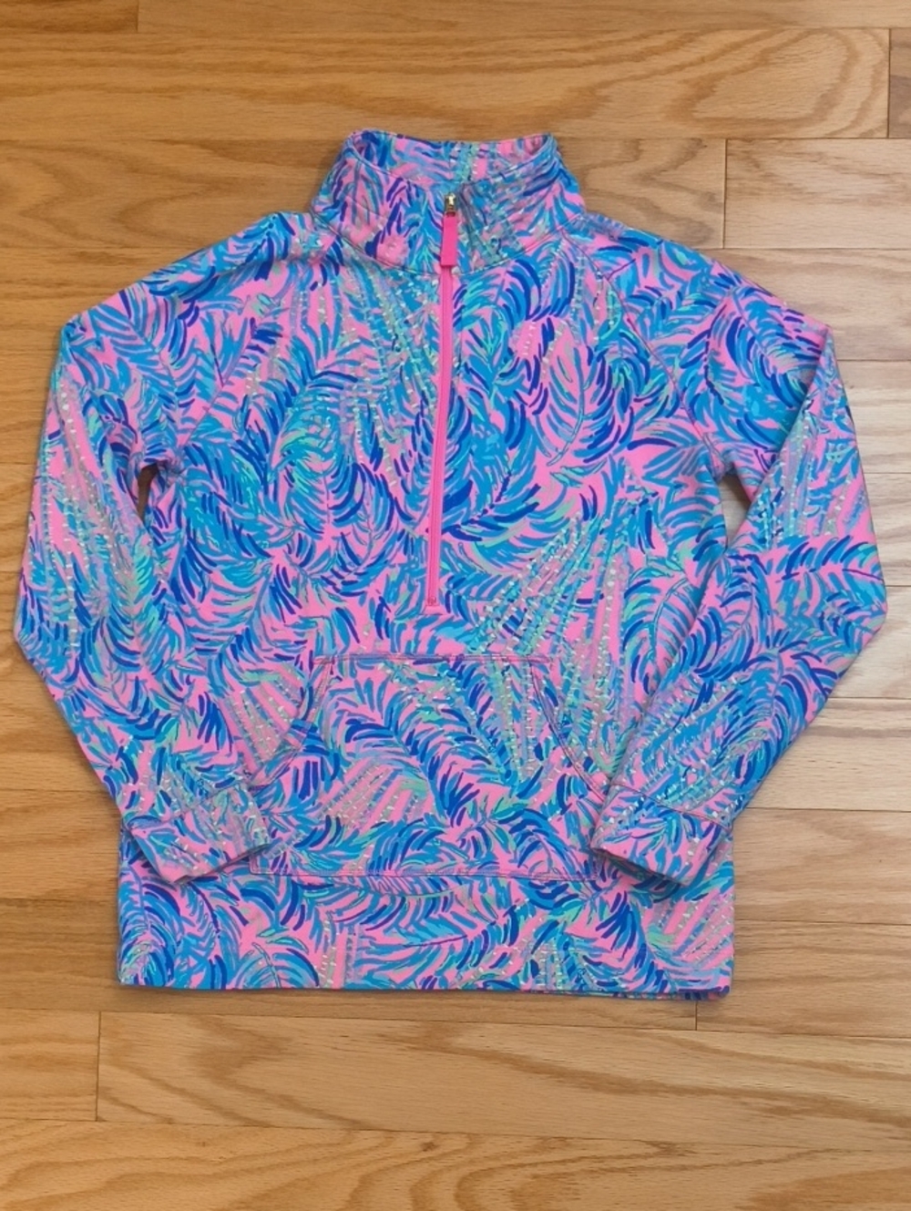 Lilly Pulitzer 1/2 Zip Pull Over w/ Kangaroo Pouch Girls Size XL 12/14 NWOT